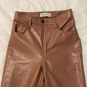 faux leather Abercrombie pants